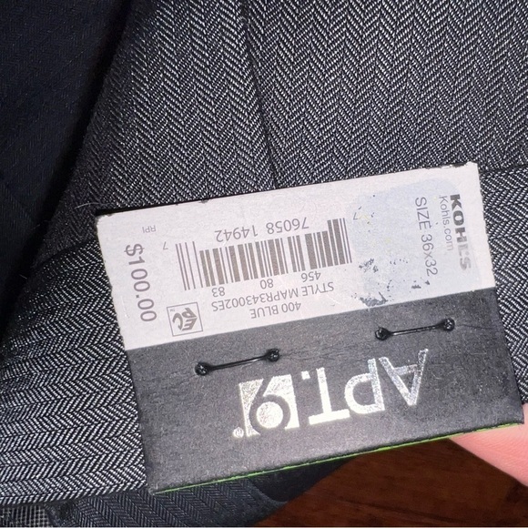 Men’s Dress Pants Slim Fit Trousers, Size 36x32, Suit Separates Slacks NEW - Picture 9 of 9